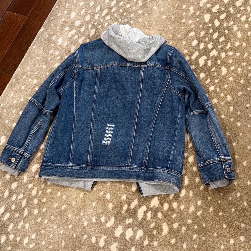 Branded Royalty Denim Jacket with Gray Hoodie. Size M - Picture 6 of 7